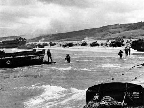 Omaha Beach scene