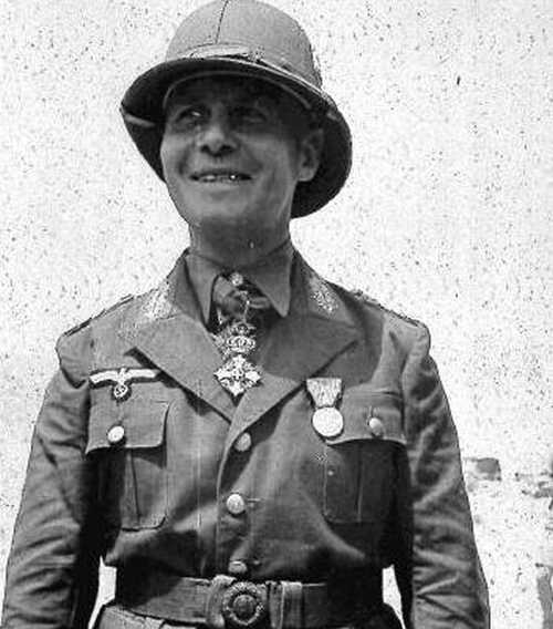 Rommel with tropical DAK helmet