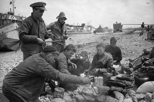 Meal on Omaha Beach