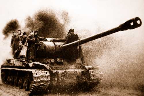 Russian tank attack . 