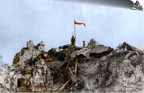 Ruins on the top of the Monte Cassino hill
