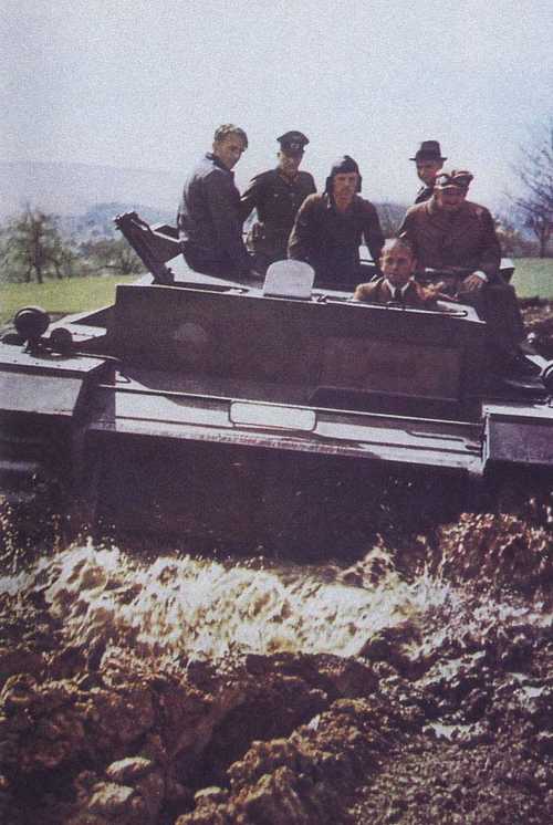 Albert Speer driving new tanks