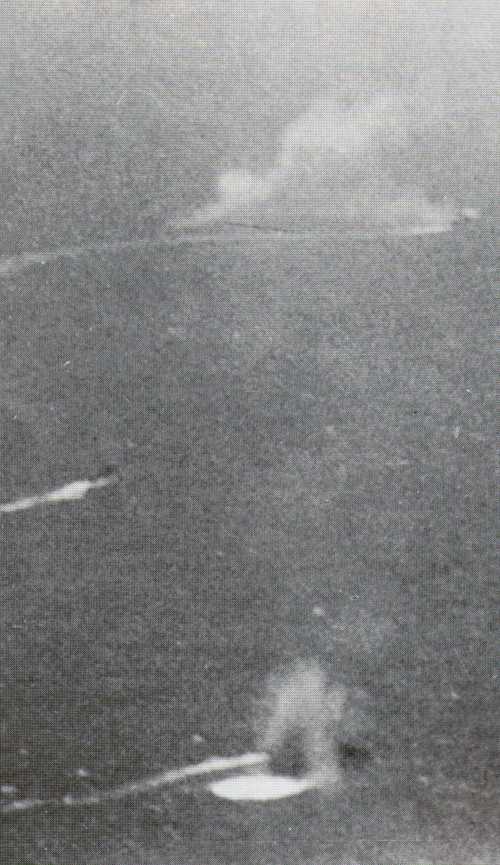 HMCS Athabaskan on fire.