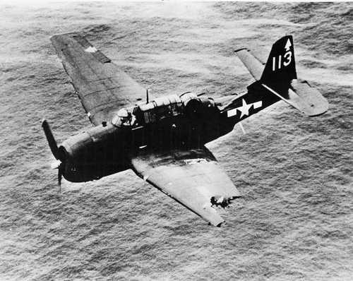 Damaged TBM-3 Avenger