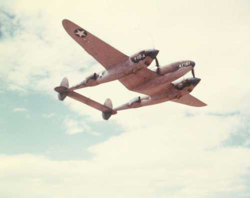 P-38 Lightning in flight