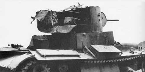 Destroyed tank