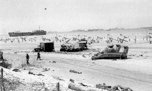 Omaha Beach scene