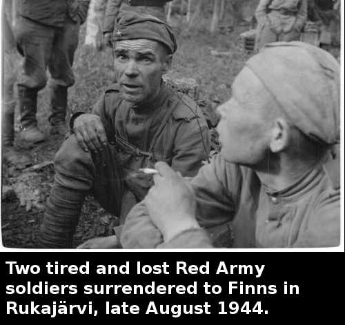 Two tired Red Army soldiers surrendered (1944)