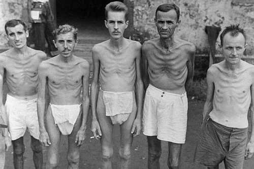 Starving POWs from Japanese camps