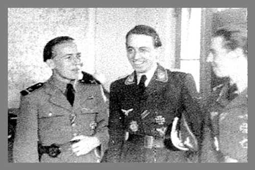 Debrődy with German Fighter Pilots, 1943