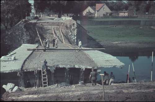 Broken bridge in Poland 1939.