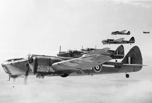 Blenheim over the desert