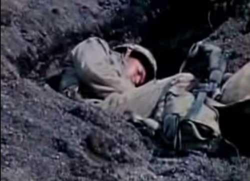 A tired Marine