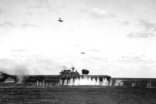 Hornet under attack