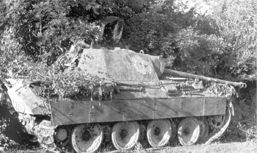 Panther tank in ambush