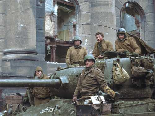 Crew of a famous Pershing tank