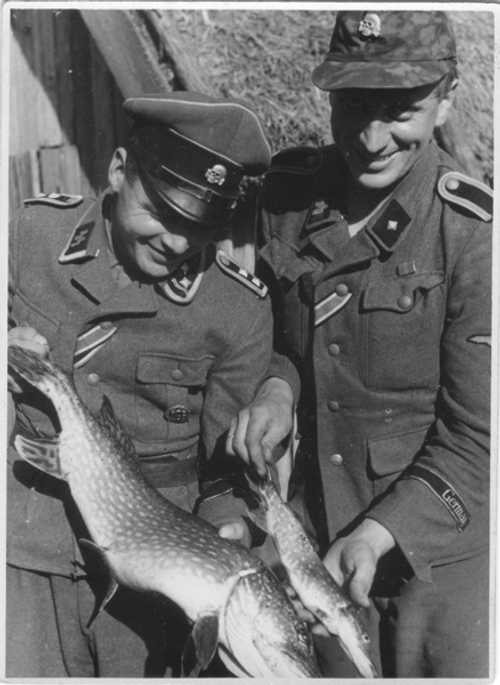 SS soldiers and fresh catch