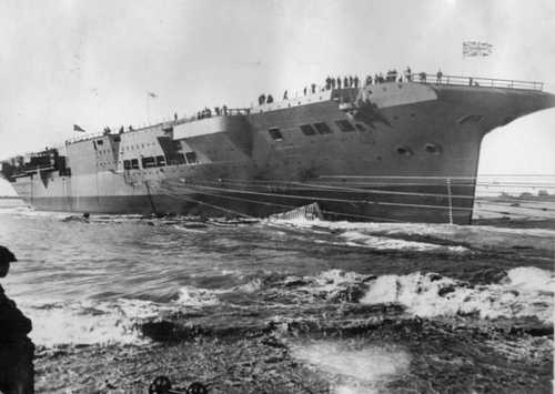 HMS Illustrious launched