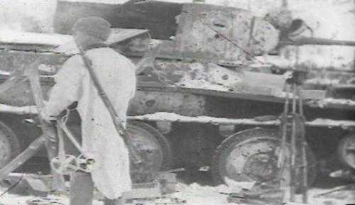 Destroyed tank