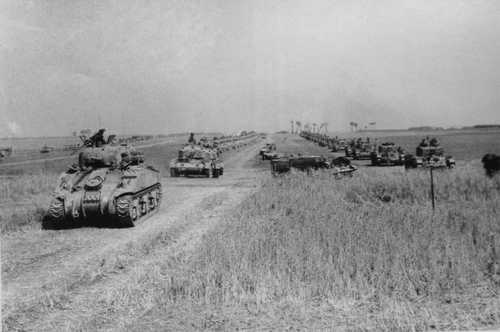 Polish 1st Armoured Division in Normandy in 1944.