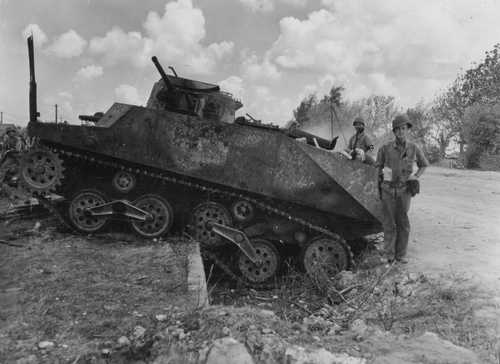 Destroyed Ka-Mi tank