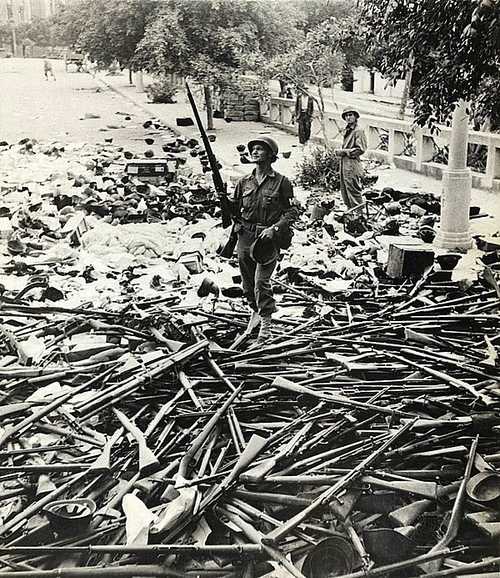 Pile of weapons