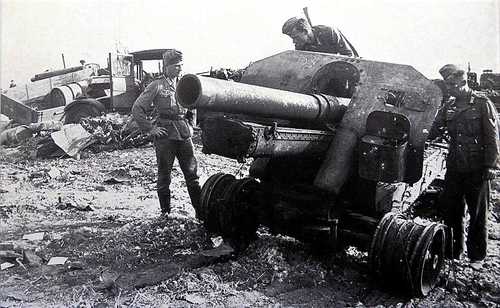 Captured howitzer