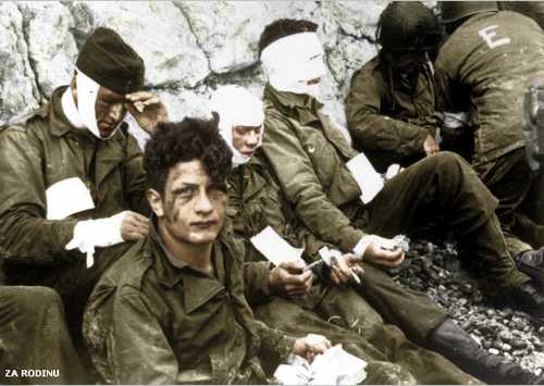 D Day wounded soldiers