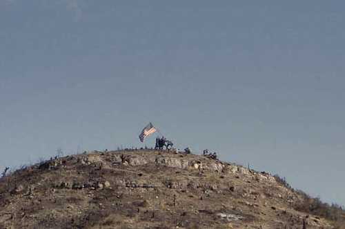 Iwo Jima Flag Raising Reenactment
