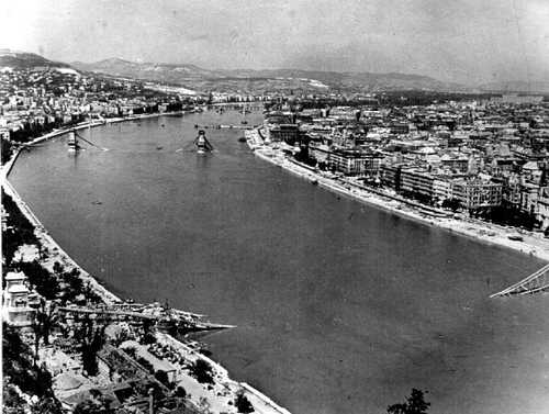 Devastated Budapest, Hungary, 1945