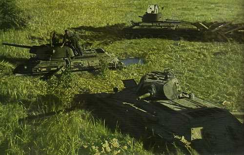 T 34/76 stuck in the swamps