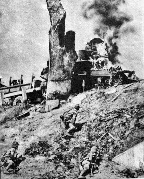 Destroyed Stuart Tank