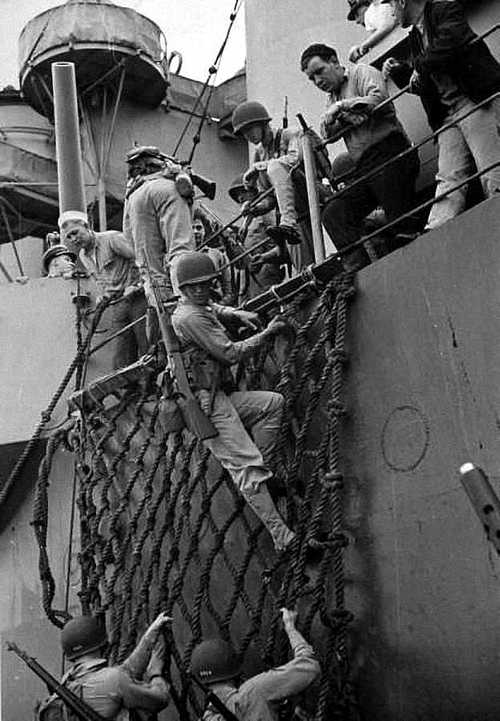 Into the landing craft