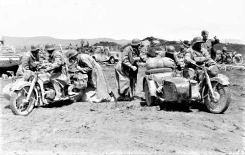 German motorcycle troops