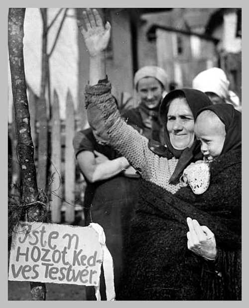Magyars Welcome Honved Troops, 1939