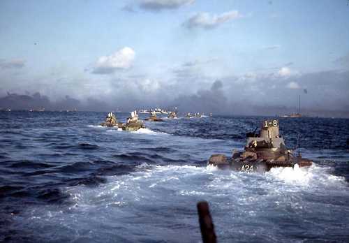 LVT's at Iwo