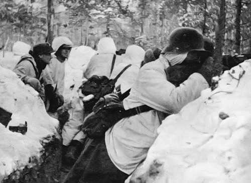 Soldiers on the trench