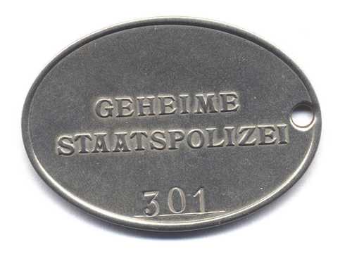 Gestapo Warrant/Identification Disc.