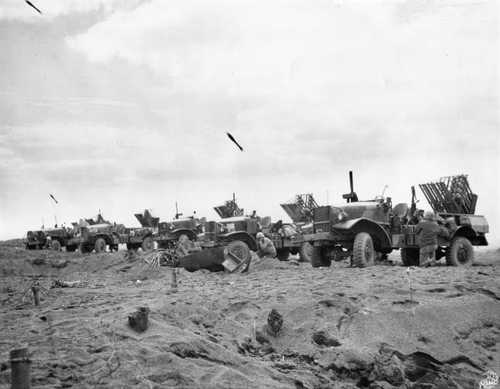 A salvo of missiles