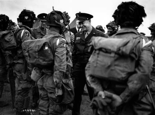Eisenhower with Paratroopers