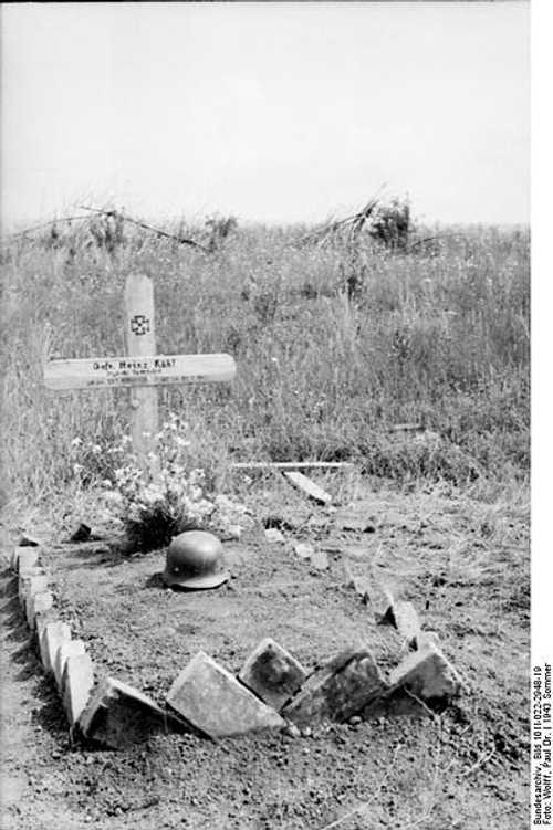 German soldier's grave near Kursk