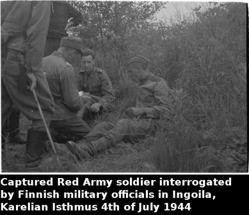 Captured Red Army soldier in Ingoila (1944)