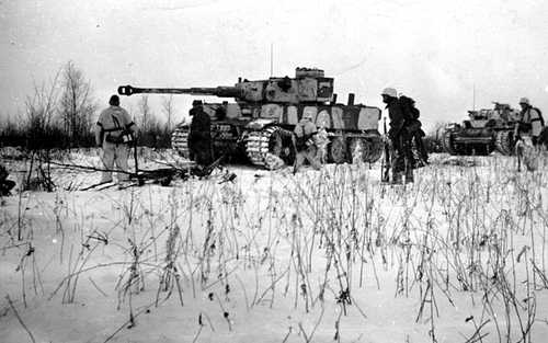 Tanks on a Snowy Field
