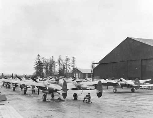 P-38 being serviced