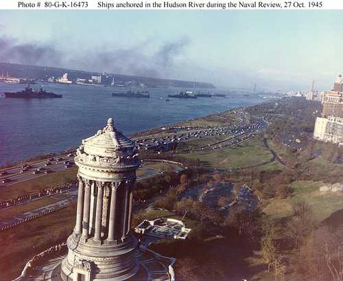 Ships anchored in the Hudson River