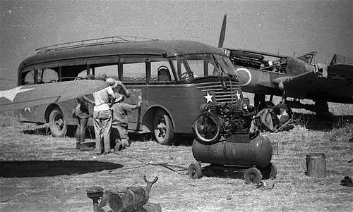An Italian bus for the “Black Scorpions”