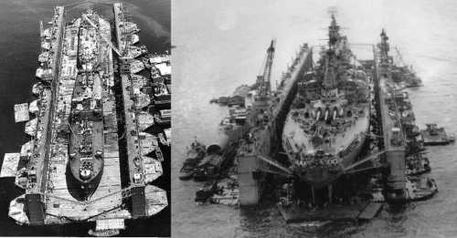 Floating dry docks
