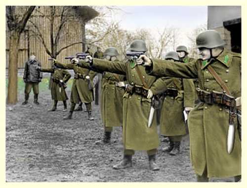 Hungarian Pistol Practice, WW2 Era