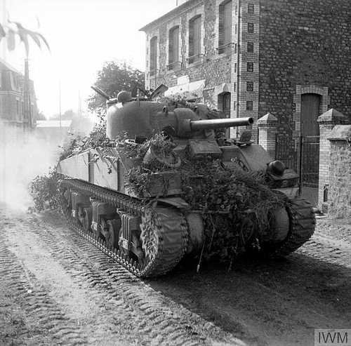 Camouflaged Sherman