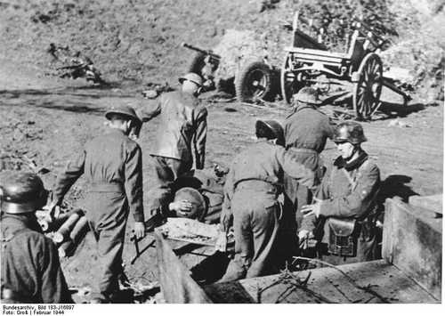 British POW's Being Marched Out of Anzio